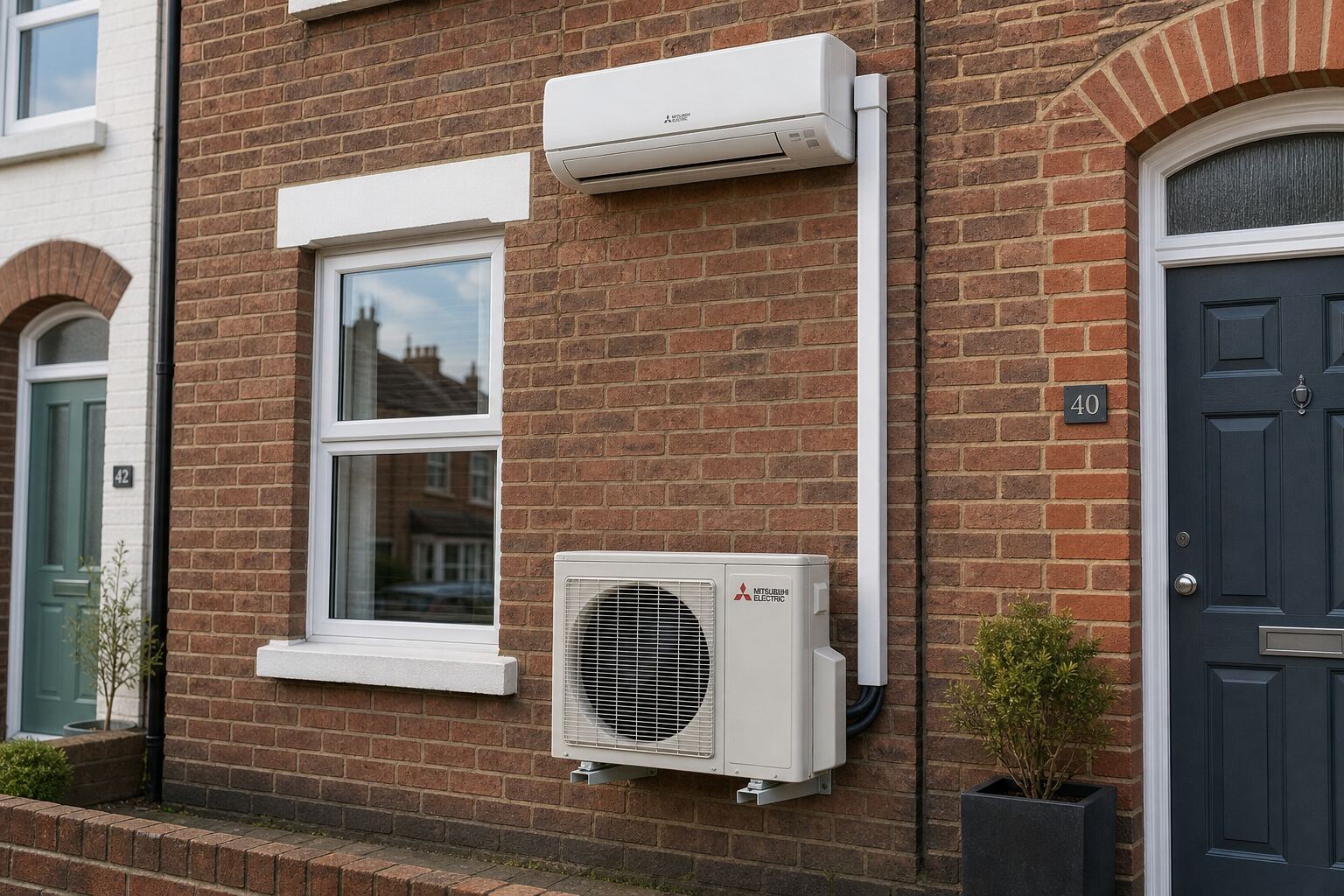 Split system air conditioning installation on Leeds property